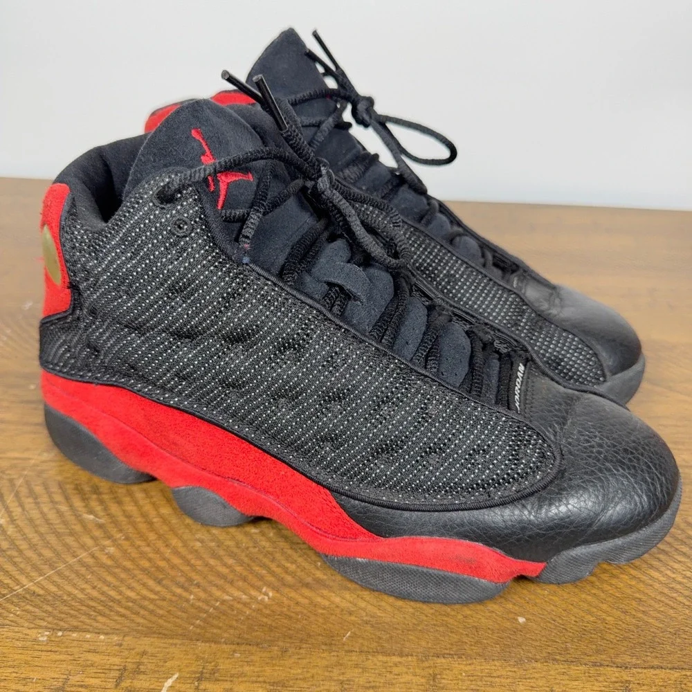 Jordan 13 Retro Shoes Mens 7.5 Womens 9 Black Red Bred Basketball Sneakers 2004